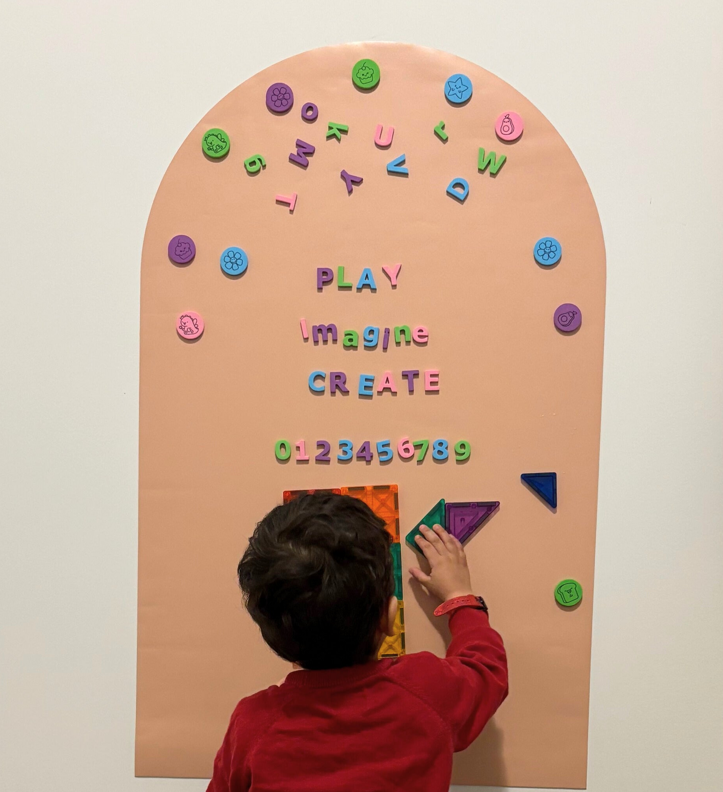 The Wonder Wall Magnetic Letters & Numbers Set — Soft Foam Magnets for Learning & Play