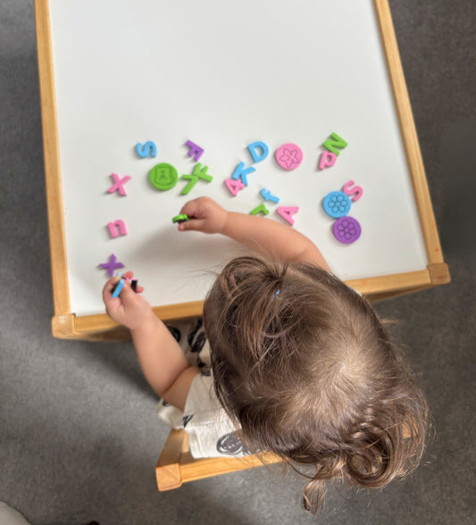 The Wonder Wall Magnetic Letters & Numbers Set — Soft Foam Magnets for Learning & Play