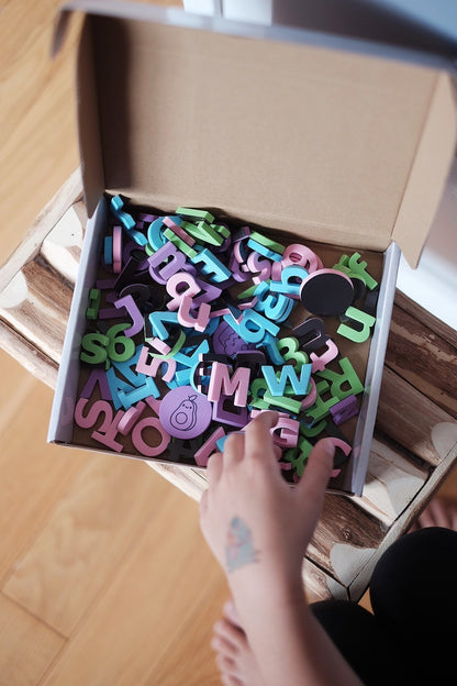 The Wonder Wall Magnetic Letters & Numbers Set — Soft Foam Magnets for Learning & Play