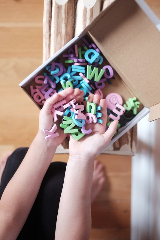 The Wonder Wall Magnetic Letters & Numbers Set — Soft Foam Magnets for Learning & Play