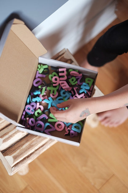 The Wonder Wall Magnetic Letters & Numbers Set — Soft Foam Magnets for Learning & Play