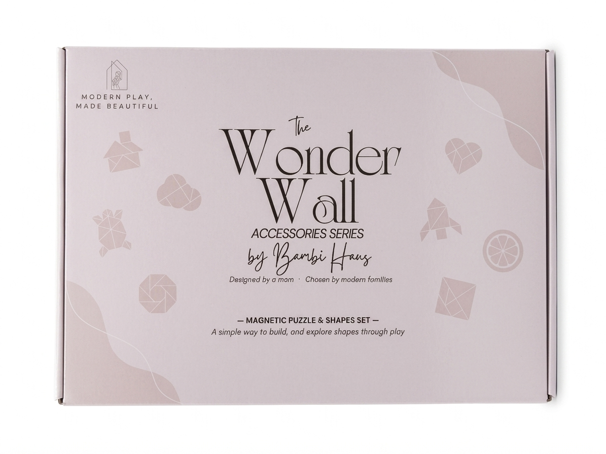 The Wonder Wall Magnetic Puzzle & Shapes Set — Curated Foam Shapes for Open-Ended Play