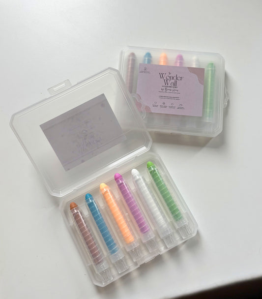 The Wonder Wall Dustless Chalk Set — 6-Piece Twist-Up Chalk Crayons for Mess-Free Play