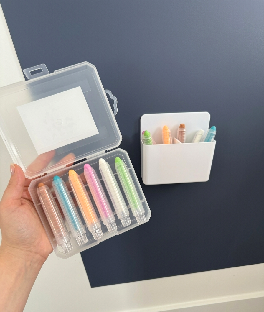 The Wonder Wall Dustless Chalk Set — 6-Piece Twist-Up Chalk Crayons for Mess-Free Play