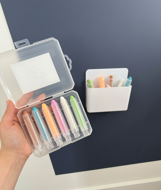 The Wonder Wall Dustless Chalk Set — 6-Piece Twist-Up Chalk Crayons for Mess-Free Play